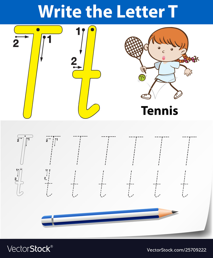 Letter T Tracing Alphabet Worksheets with Alphabet Tracing Tablet