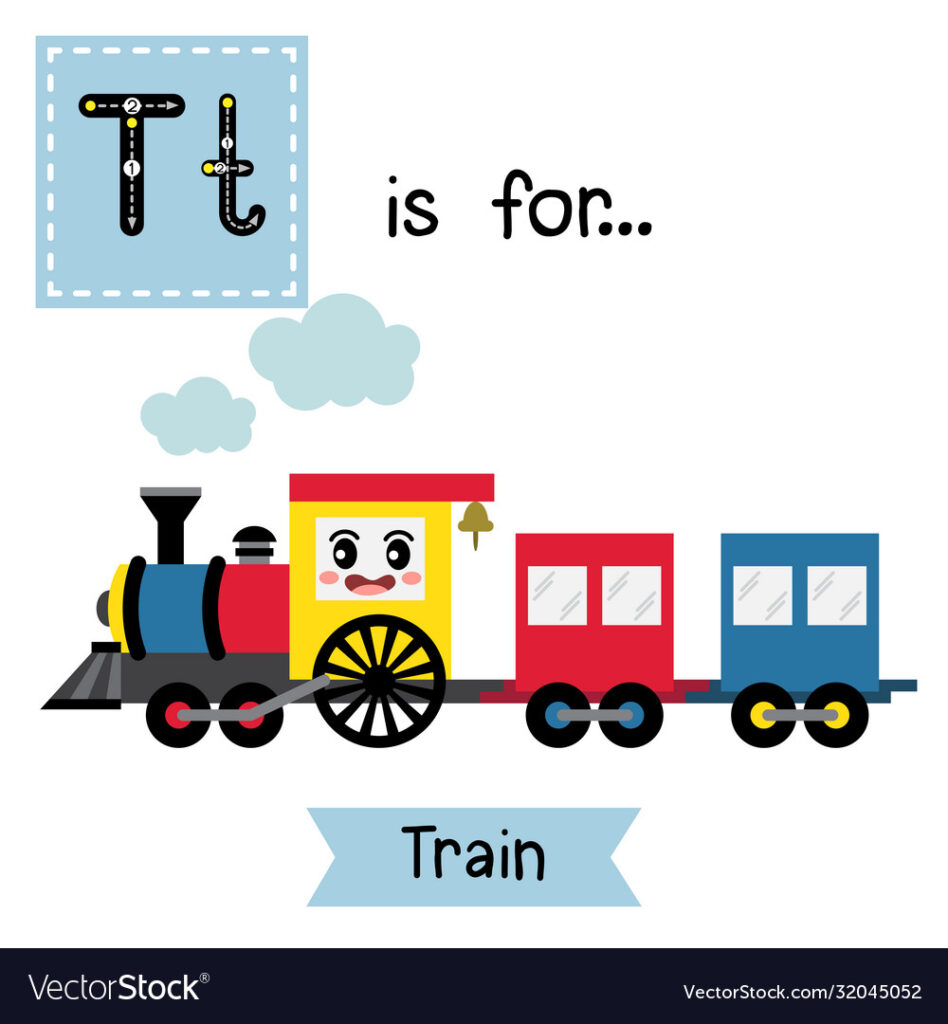 Letter T Tracing Train Regarding Alphabet Tracing Train