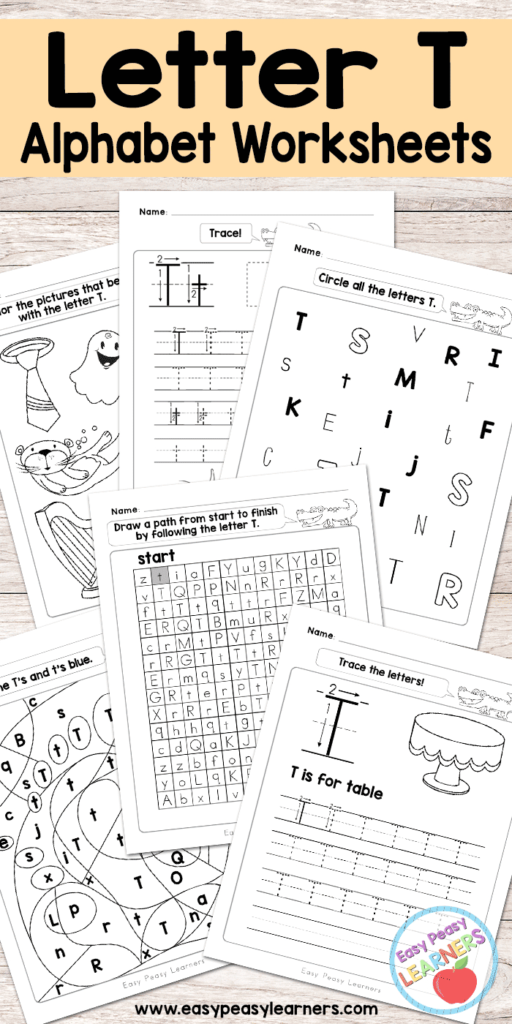 Letter T Worksheets   Alphabet Series | Preschool Letters For Alphabet Worksheets Free