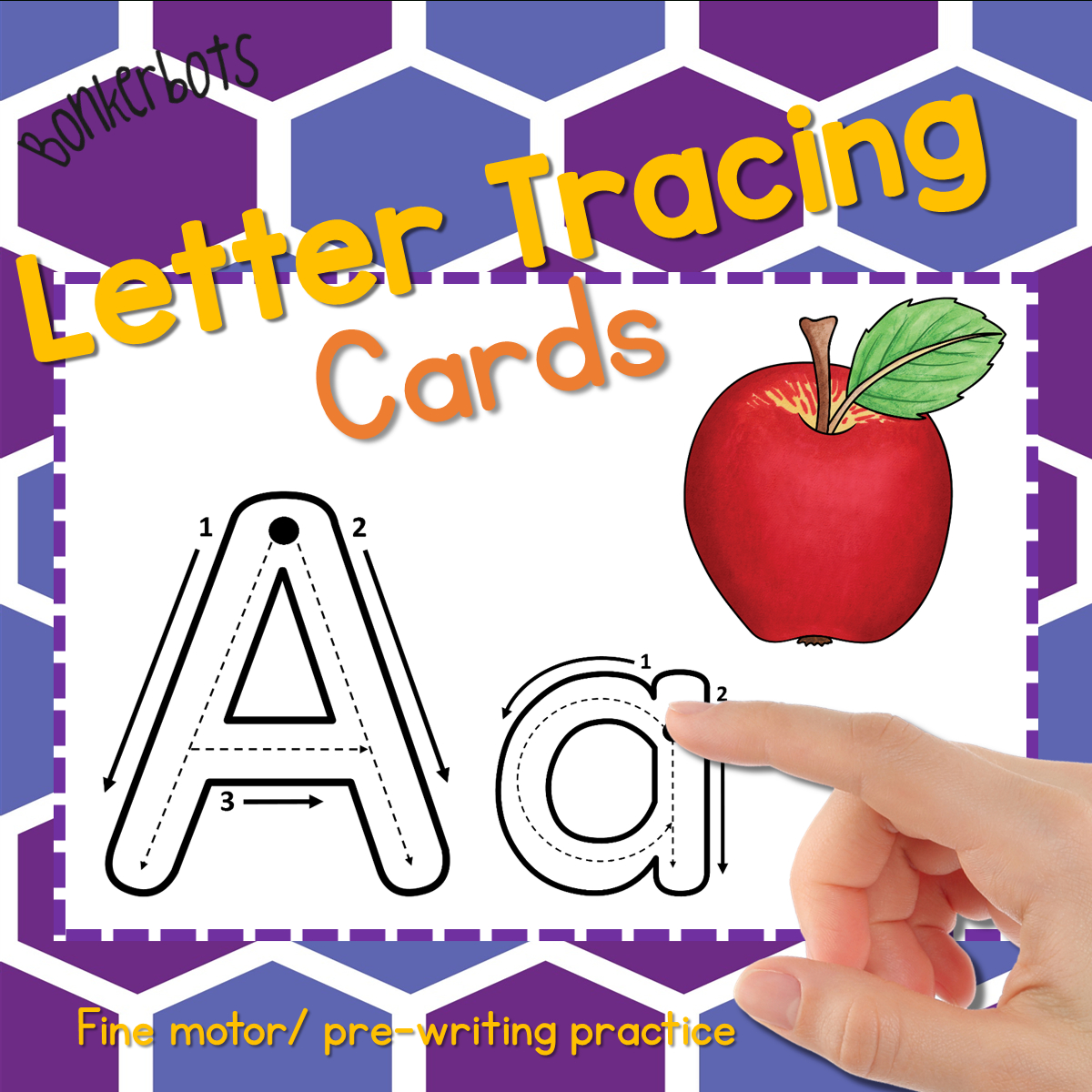 Letter Tracing Cards - Bonkerbots with regard to Alphabet Tracing Cards