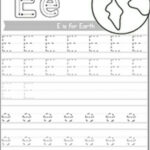 Letter Tracing E Is For Earth | Handwriting Worksheets For Letter Tracing E