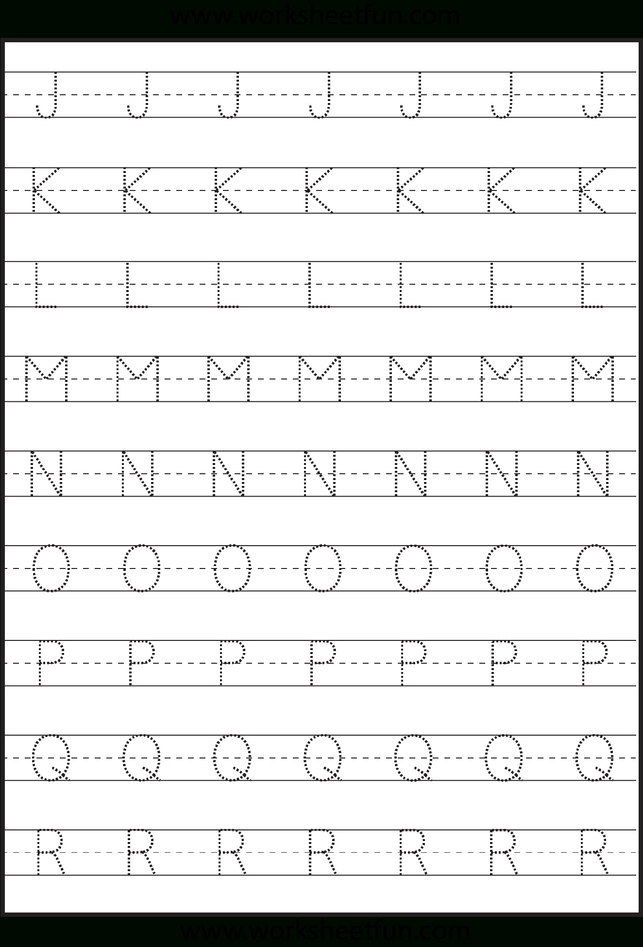 Letter Tracing | Handwriting Worksheets For Kindergarten inside Alphabet Tracing Capital Letters