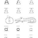 Letter Tracing Practice Sheet For The Letter A. #printables With Alphabet Tracing Exercises