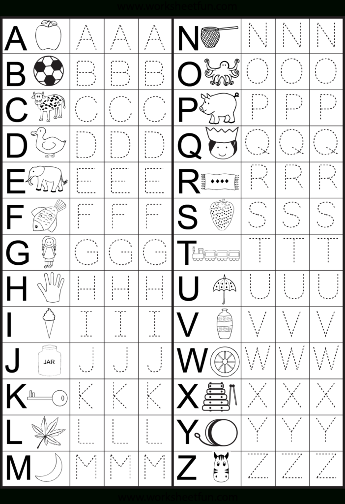 Letter Tracing Worksheet | Preschool Worksheets, Alphabet Throughout Alphabet Tracing For Grade 1