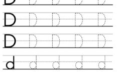 Letter Tracing Worksheets (Letters A – J) in Letter D Worksheets For Kindergarten Pdf
