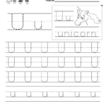 Letter U Handwriting Worksheet For Kindergarteners. This Within Letter U Tracing Page