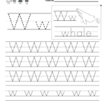 Letter W Handwriting Practice Worksheet For Kindergarteners Pertaining To Letter W Tracing Page