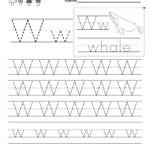 Letter W Handwriting Practice Worksheet For Kindergarteners Throughout Letter W Tracing Sheet
