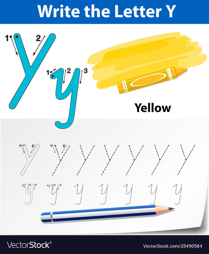 Letter Y Tracing Alphabet Worksheets Inside Letter Tracing Y