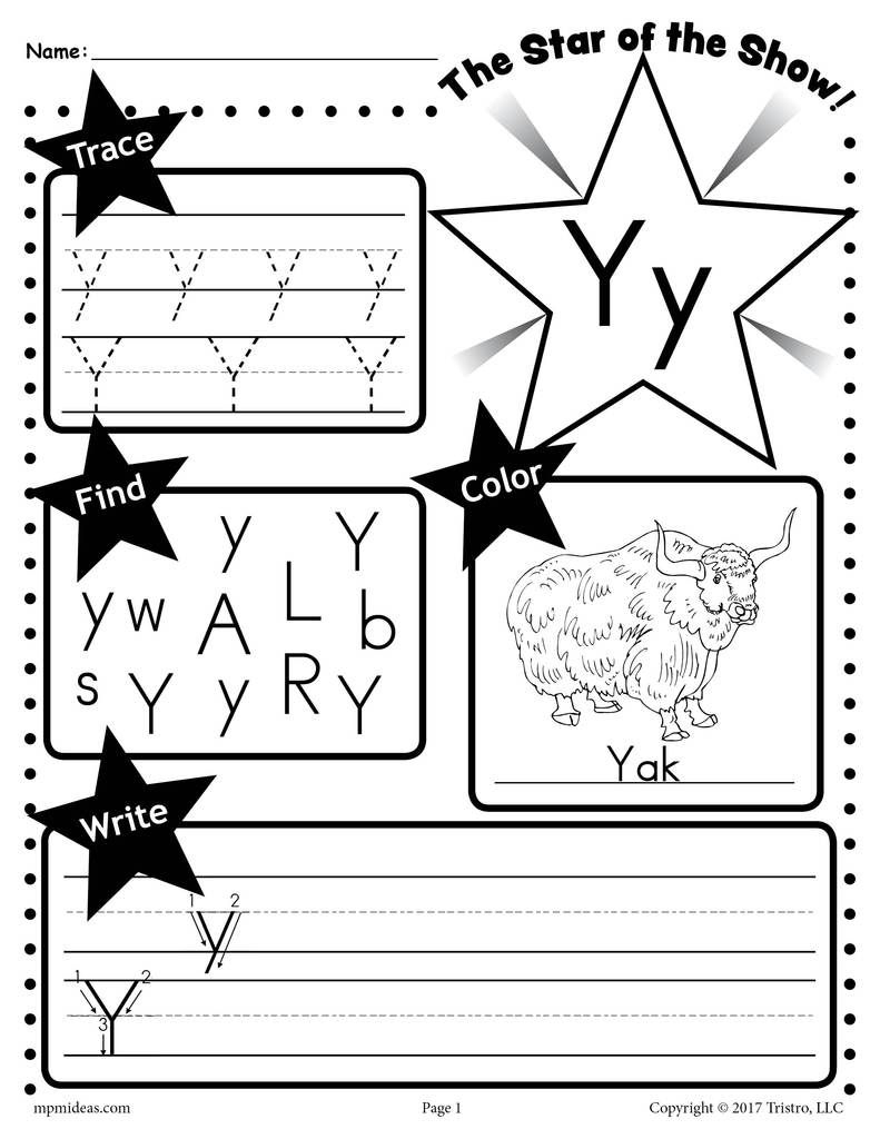 Letter Y Worksheet: Tracing, Coloring, Writing &amp;amp; More with Letter Y Worksheets For Prek