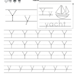 Letter Y Writing Practice Worksheet For Kindergarteners. You With Letter Y Tracing Sheet