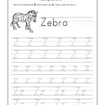 Letter Z Worksheets For Kindergarten – Trace Dotted Letters In Z Letter Tracing
