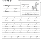 Letter Z Writing Practice Worksheet   Free Kindergarten With Letter Z Tracing Worksheets