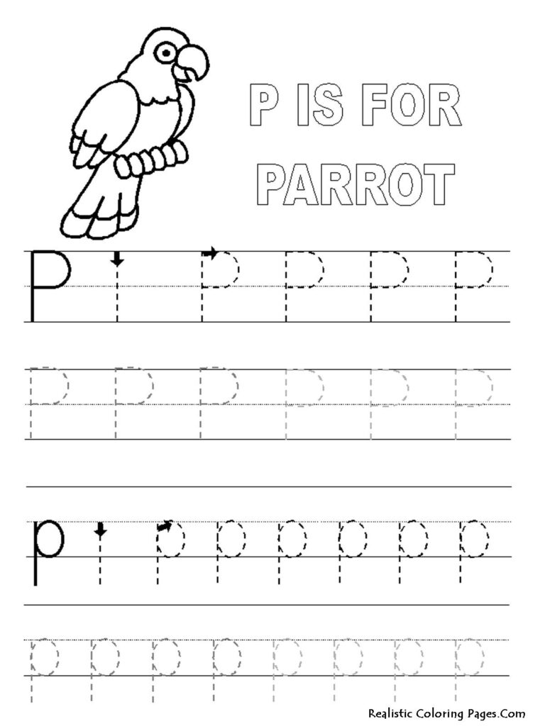 Letters Alphabet Coloring Pages | Realistic Coloring Pages Intended For Letter P Tracing Page
