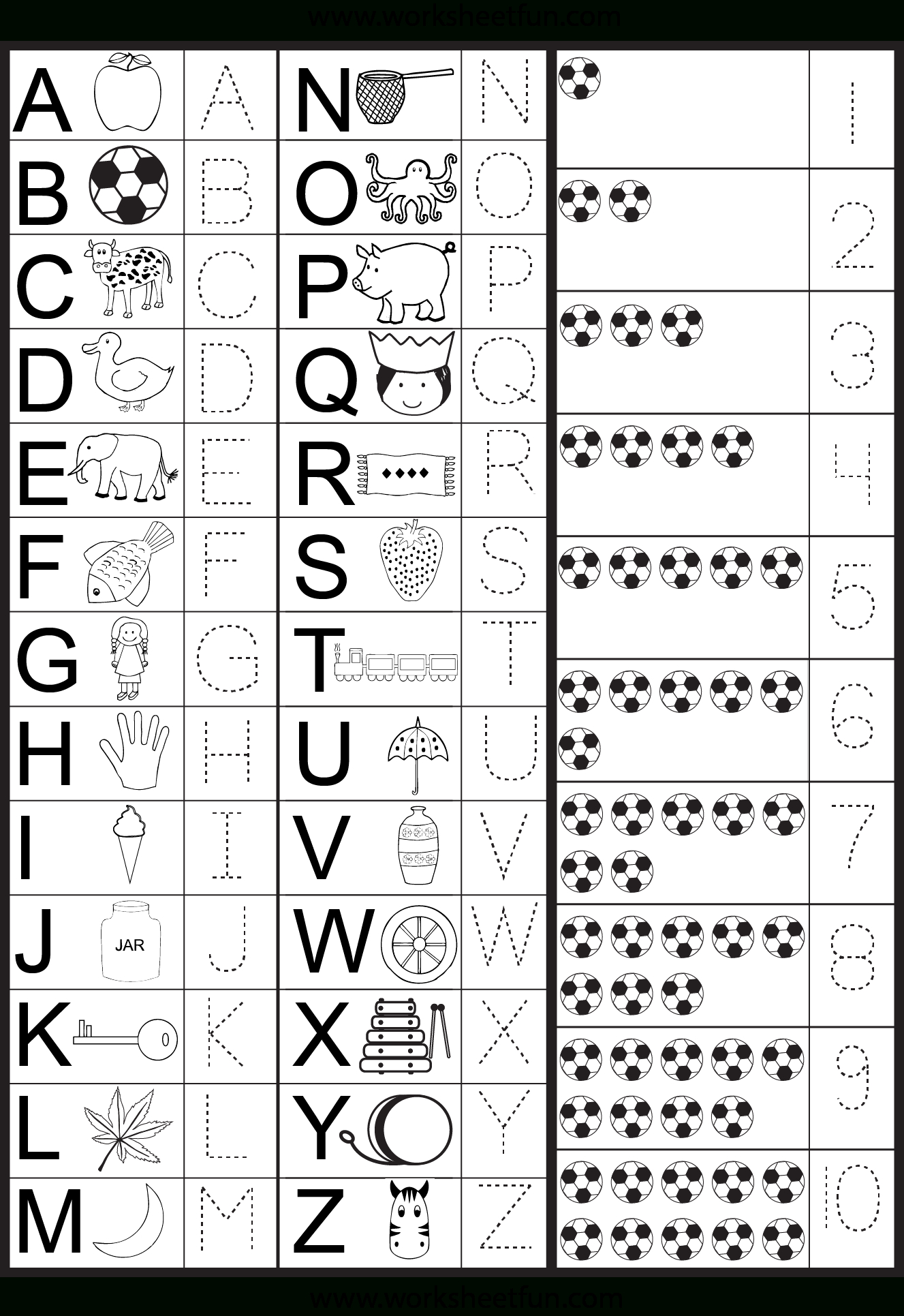 Letters &amp;amp; Numbers Tracing Worksheet | Atividades De intended for Alphabet Numbers Worksheets