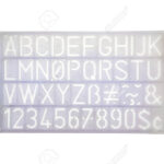 Light Blue Alphabet Stencil Lettering Pvc Plastic Ruler Template.. With Alphabet Tracing Ruler