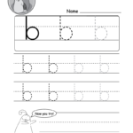 Lowercase Letter "b" Tracing Worksheet   Doozy Moo Pertaining To Letter B Tracing Pages