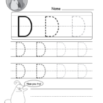 Lowercase Letter "d" Tracing Worksheet   Doozy Moo Inside Letter D Worksheets For Kindergarten