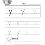 Lowercase Letter "y" Tracing Worksheet   Doozy Moo Inside Letter Y Worksheets For Prek