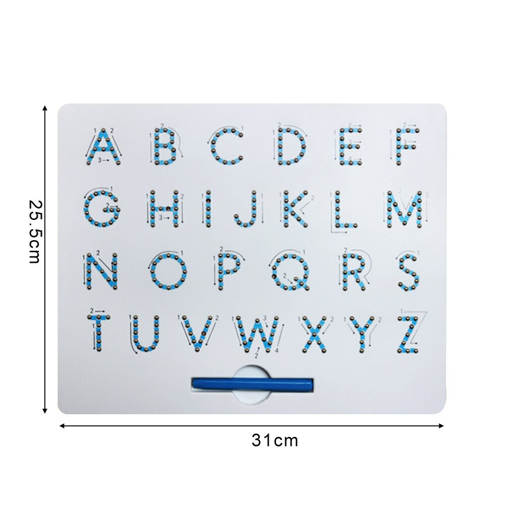 Magnetic Alphabet Letter Tracing Board With Stylus Pen Educational Toy Set  Learning Spelling Writing For Kids In Alphabet Tracing Ruler