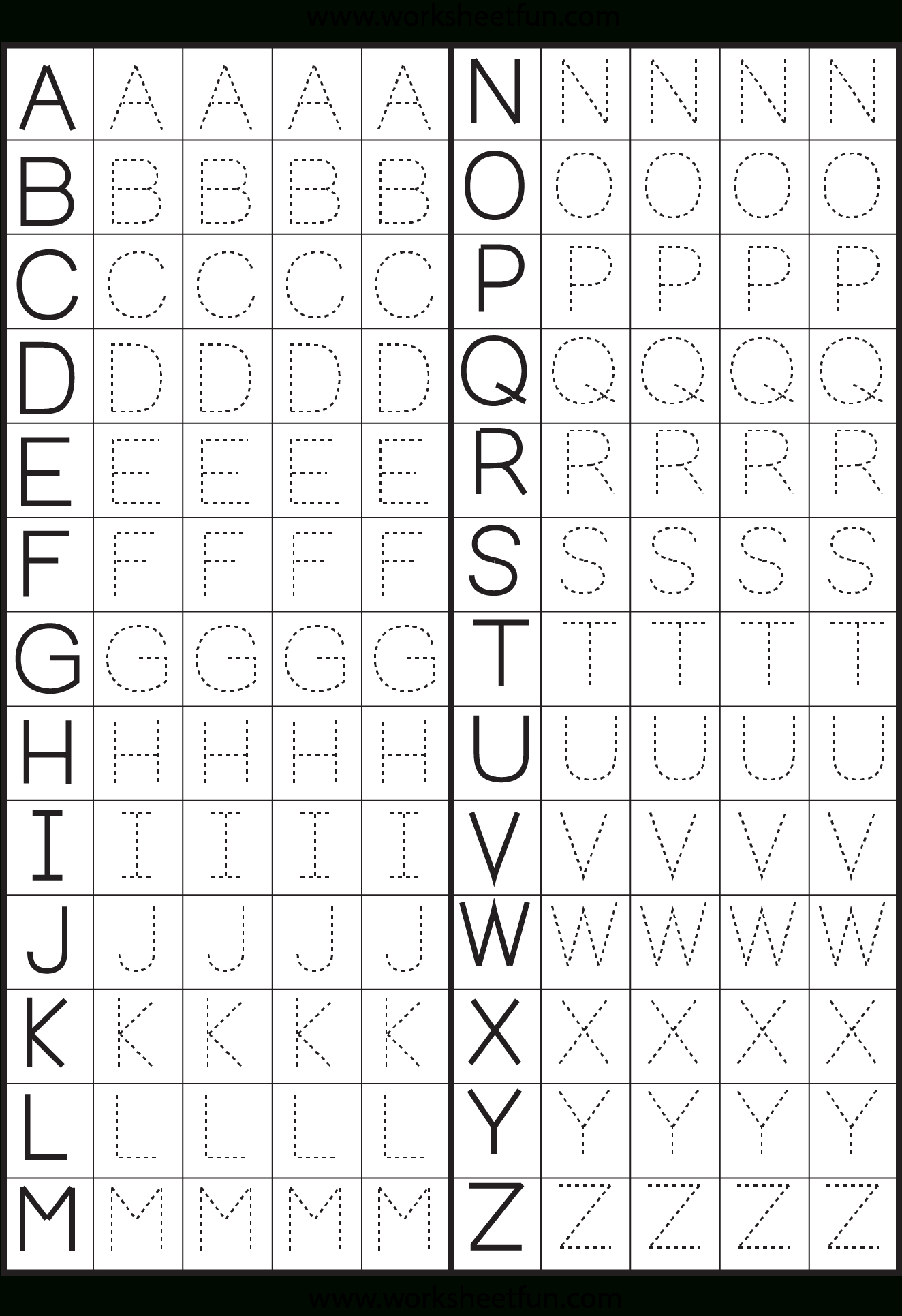 Make A Printable Alphabet Letter Tracing Worksheets | Letter regarding Alphabet Tracing Cards Pdf
