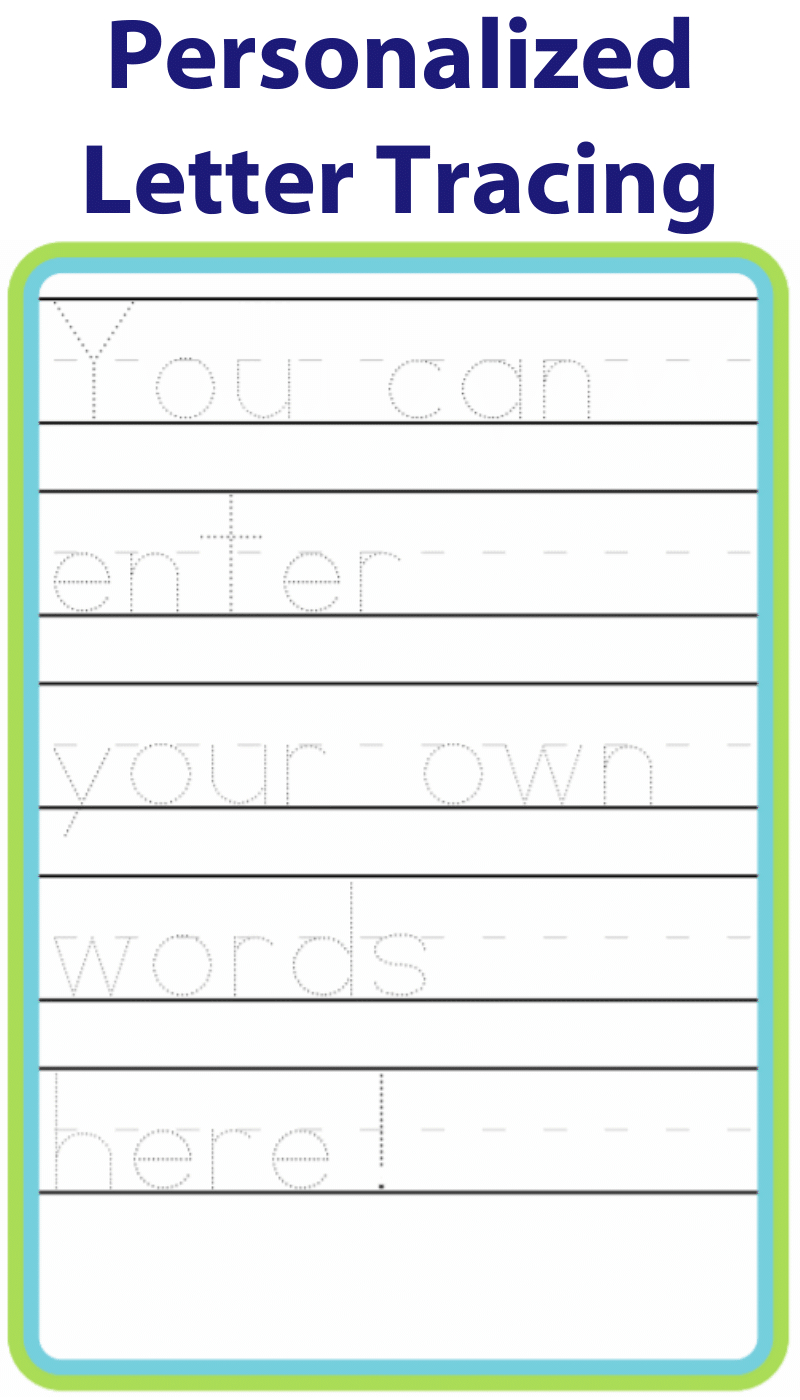 Make Your Own Handwriting Practice | Learn Handwriting with regard to Letter Tracing Make Your Own