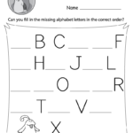 Missing Letter Worksheets (Free Printables)   Doozy Moo Pertaining To Letter Identification Worksheets Pdf