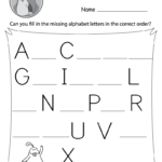 Missing Letter Worksheets (Free Printables)   Doozy Moo With Regard To Alphabet Worksheets Writing