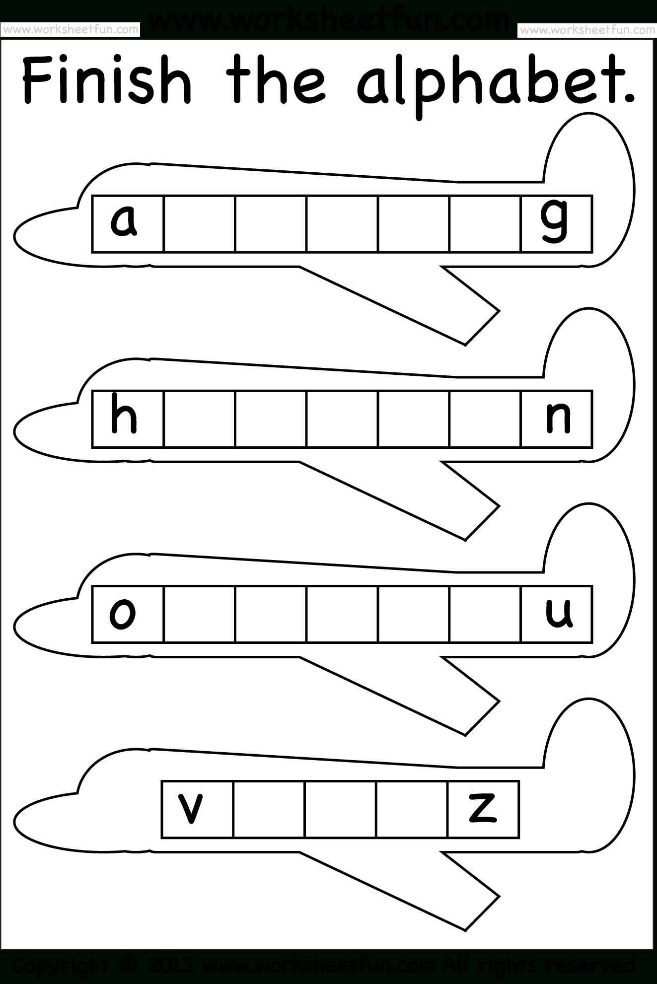 Missing Lowercase Letters – Missing Small Letters for Pre K Alphabet Review Worksheets
