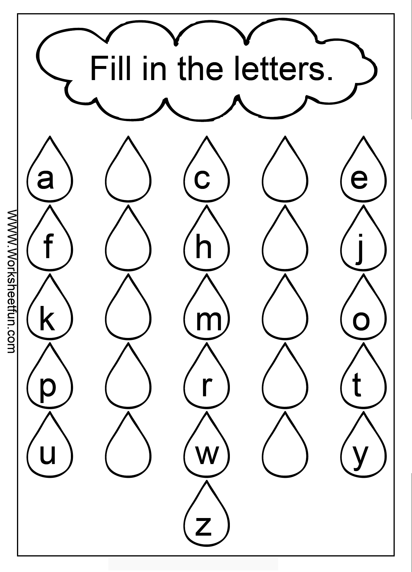 Missing Lowercase Letters – Missing Small Letters / Free regarding Alphabet Worksheets A-Z Pdf