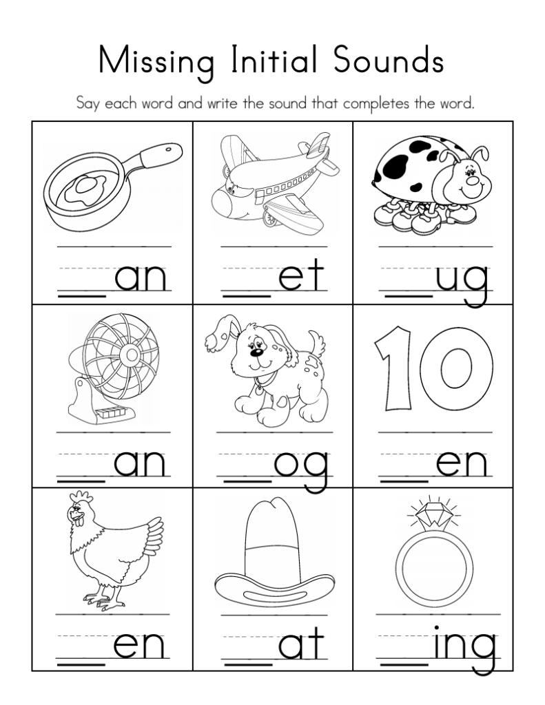 Missing Sounds.pdf   Google Drive | Literacy Worksheets In Alphabet Sounds Worksheets Pdf