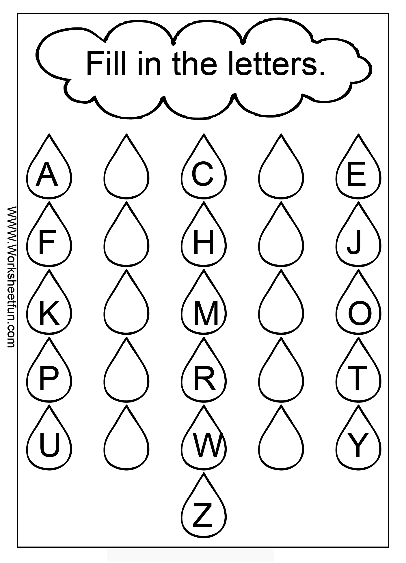 Missing Uppercase Letters – Missing Capital Letters / Free for Letter A Worksheets For Kindergarten Pdf