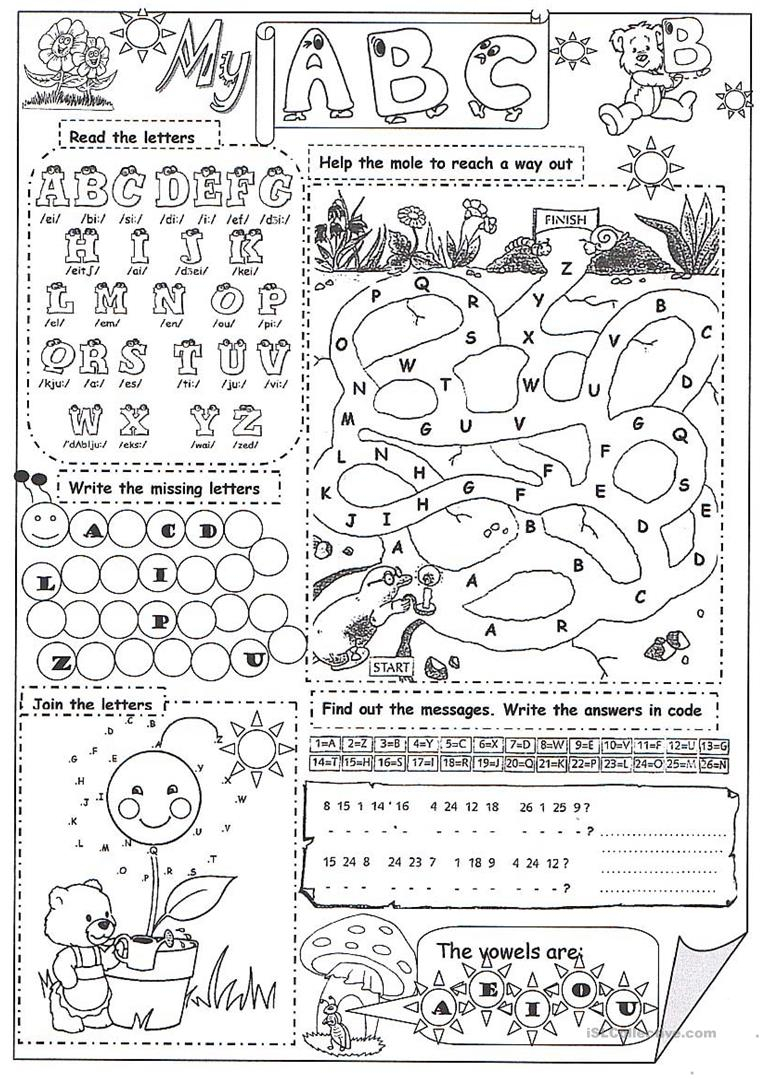 My Abc - English Esl Worksheets For Distance Learning And pertaining to Alphabet Exercises Elementary