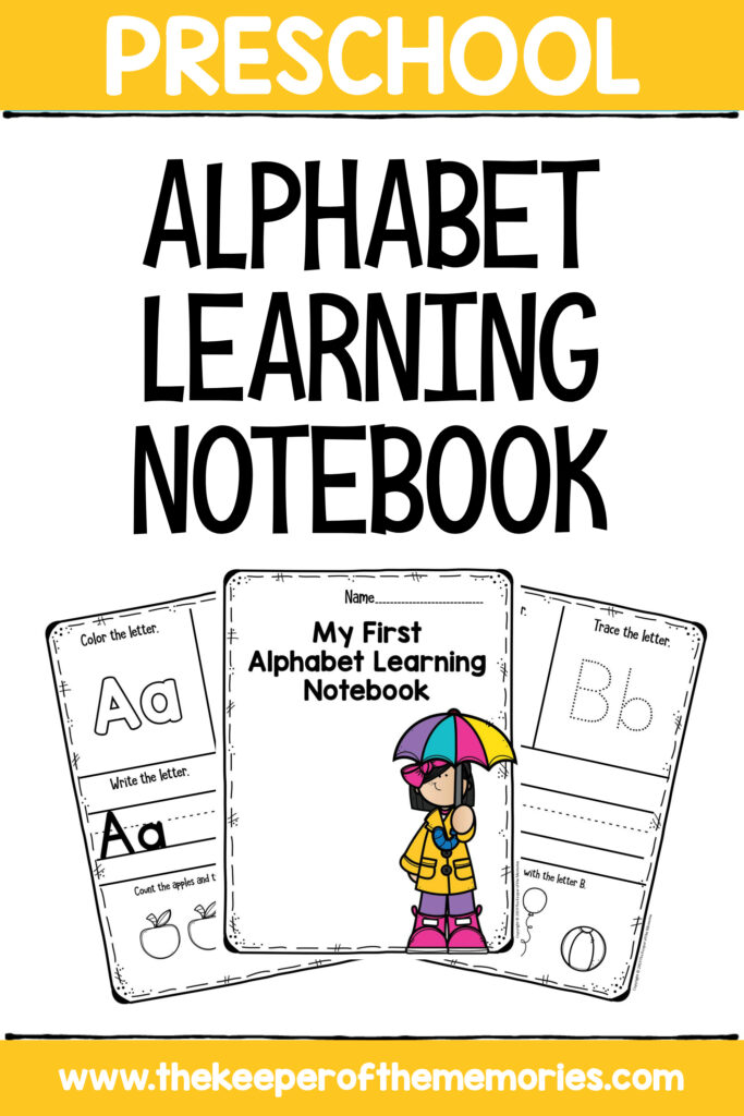 My First Alphabet Notebook Letters Preschool Worksheets Regarding Alphabet Tracing Notebook