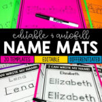 Name Practice Mats Editable | Name Practice, Kindergarten Within Name Tracing Mats