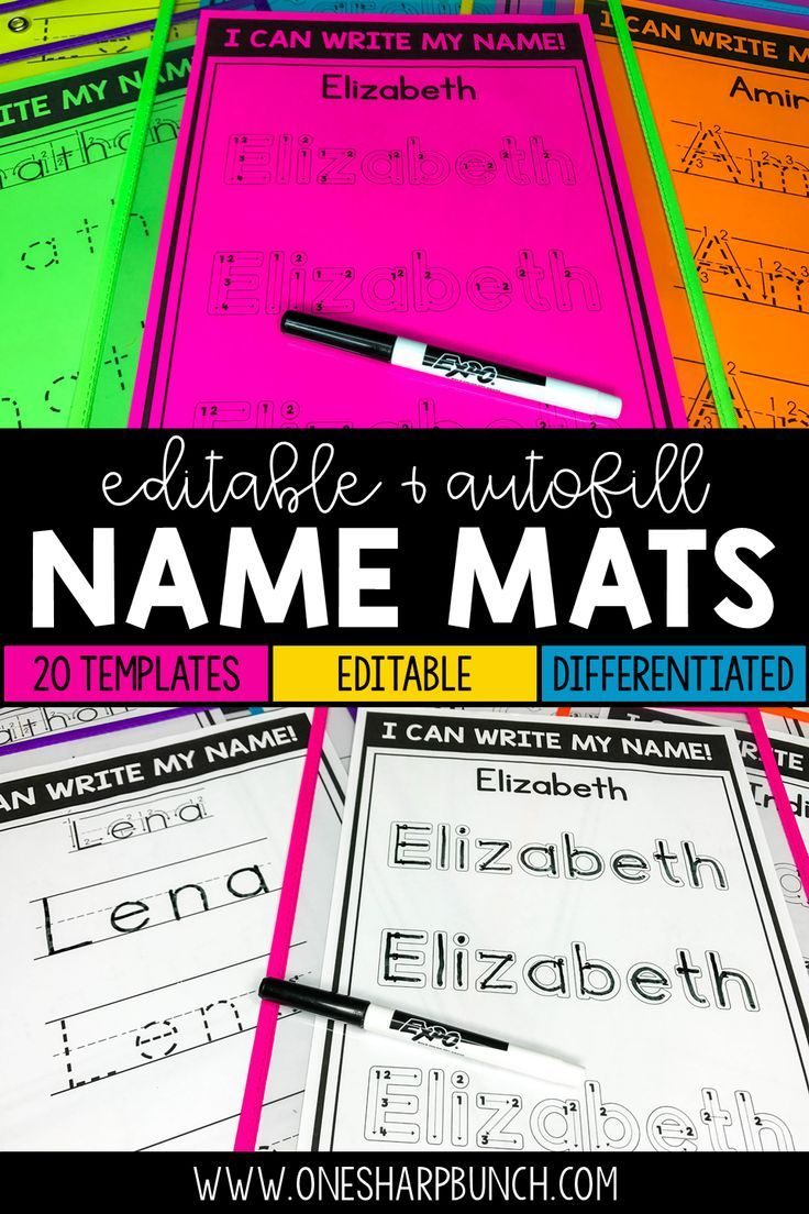 Name Practice Mats Editable | Name Practice, Kindergarten within Name Tracing Mats