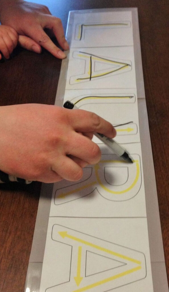Name Recognition: Name Tracing | Handwriting Activities Pertaining To Name Tracing Program