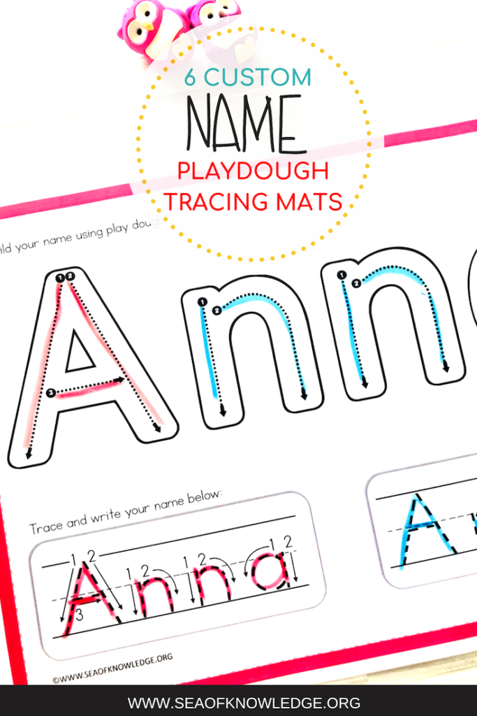 Name Tracing Letter Formation And Playdough Mats   Editable Regarding Name Tracing Guide