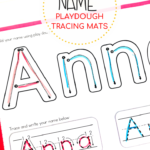 Name Tracing Letter Formation And Playdough Mats   Editable With Name Tracing Diy