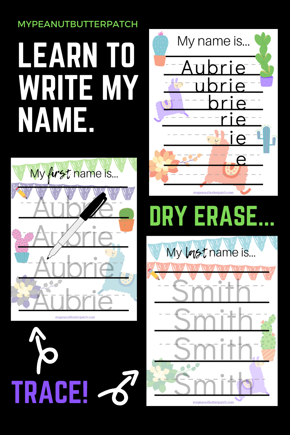 Personalized Name Tracing Mats Will Have Your Kiddos Writing intended for Name Tracing Mats
