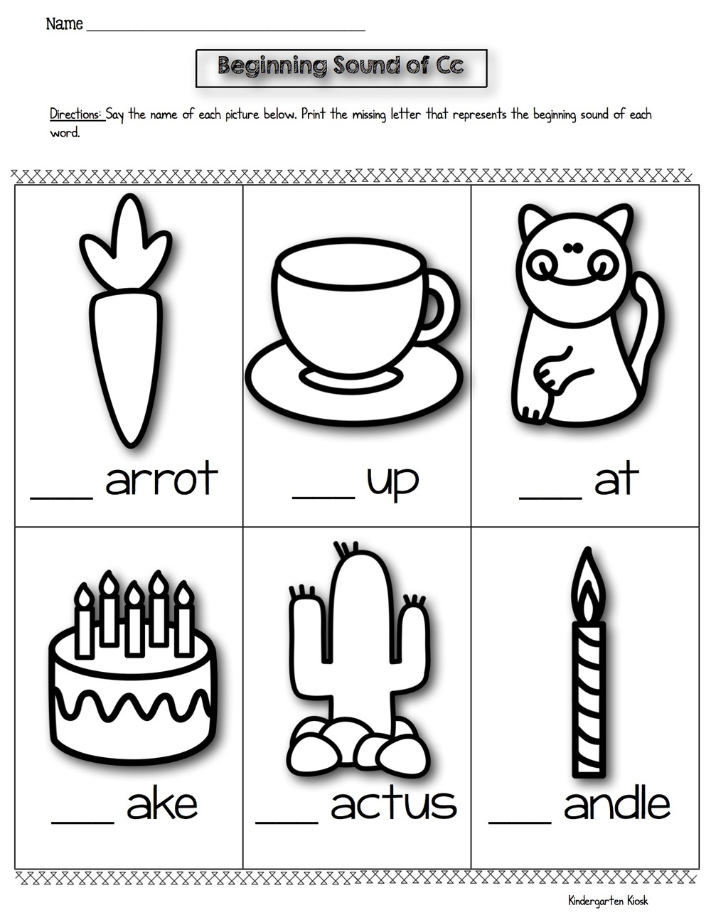 Phonics Prep: Alphabet Worksheets — Kindergarten Kiosk in Worksheets Alphabet And Phonics