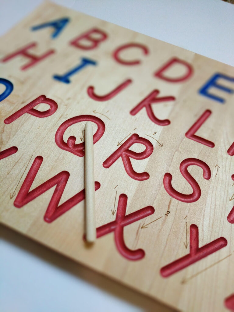 Pin On Wooden Childrens Toys Regarding Alphabet Tracing Board Wooden