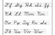 Practice Penmanship – Free Abc's Printable Cursive Writing for Alphabet Worksheets Cursive