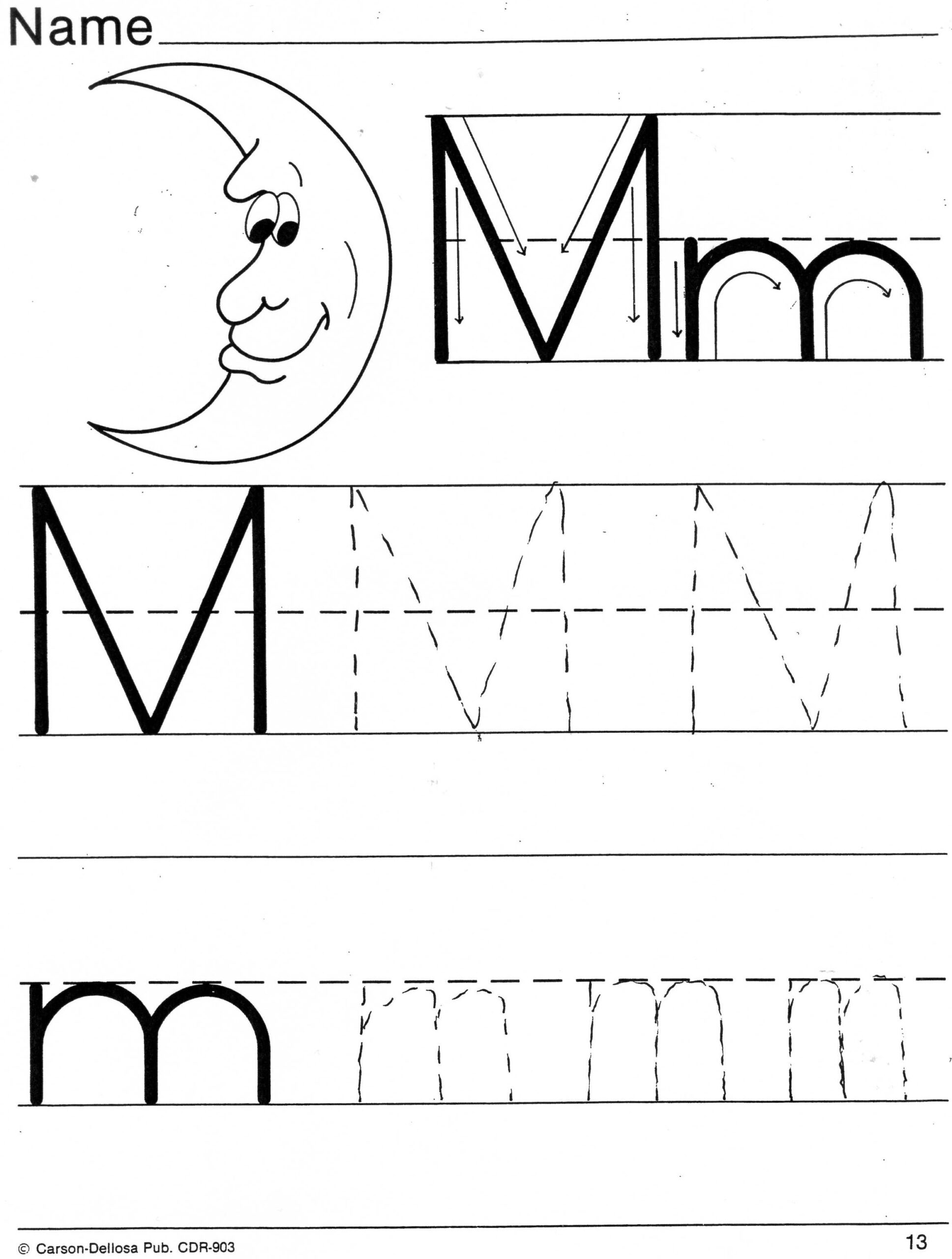 Practice Sheets For Parents with regard to Letter M Tracing Page