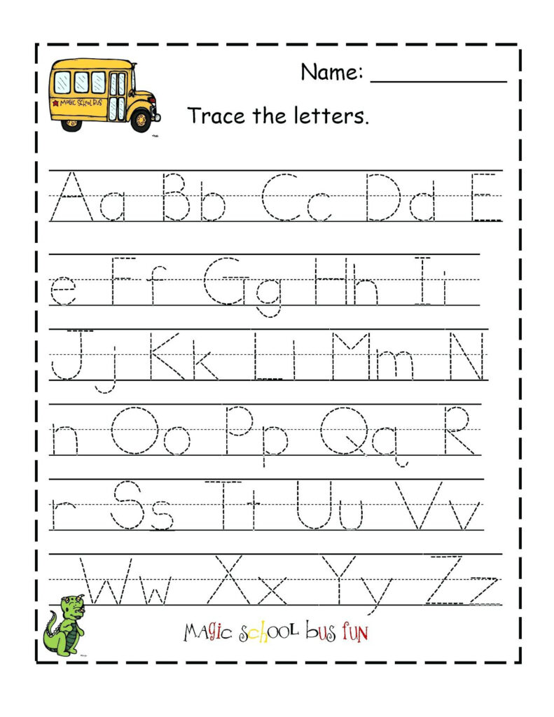 Pre K Tracing Worksheets – Callumnicholls.club With Alphabet Tracing Printables Free