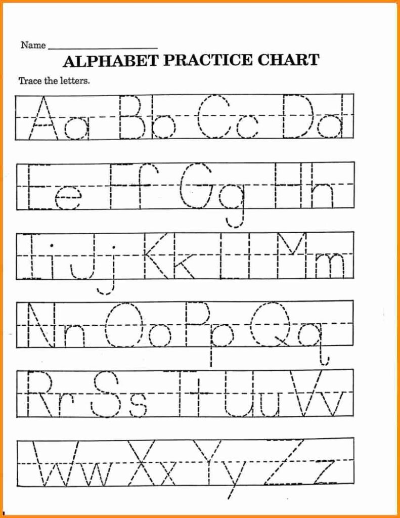 Pre K Worksheets Tracing Letters For Pre K Alphabet Recognition Worksheets