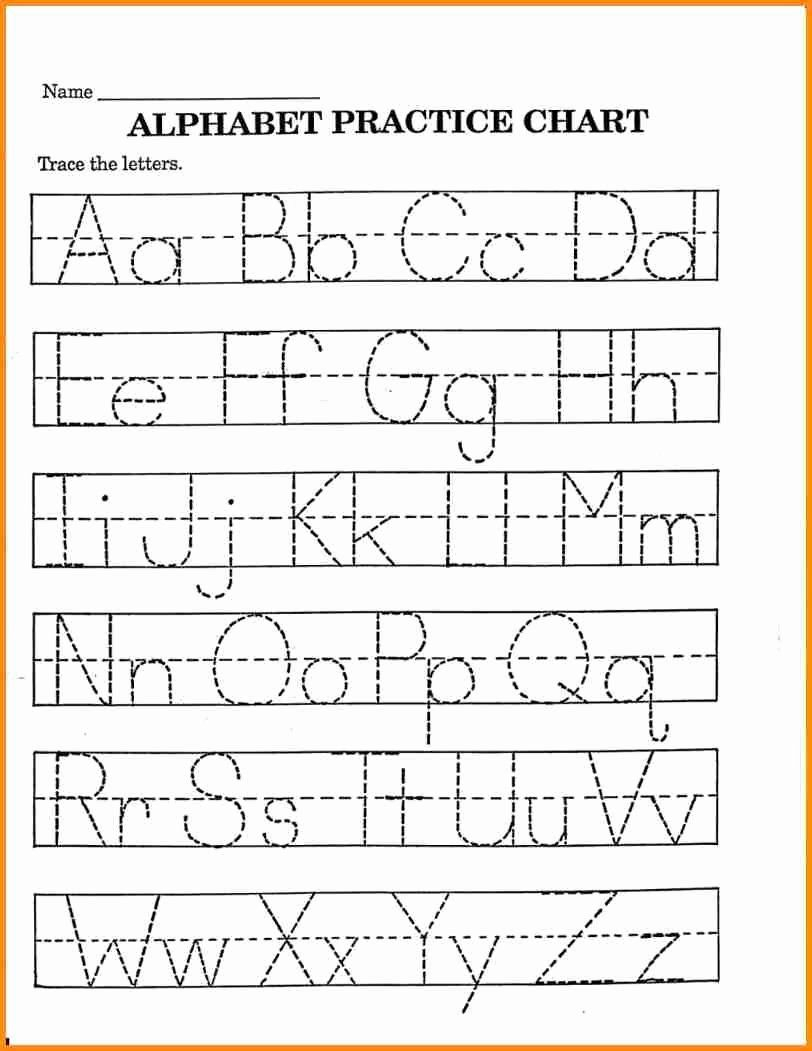 Pre K Worksheets Tracing Letters for Pre-K Alphabet Recognition Worksheets