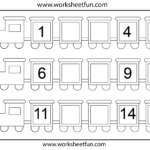 Preschool Missing Number Worksheets | Number Train – Missing Regarding Alphabet Tracing Train