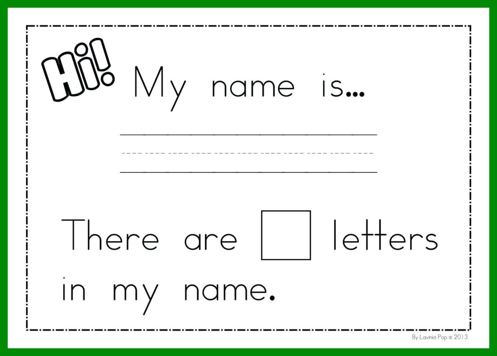 Preschool Name Tracing Worksheets Free   Clover Hatunisi Intended For My Name Tracing