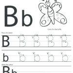 Preschool Worksheet For Letter B   Clover Hatunisi Within Letter B Worksheets Cut And Paste